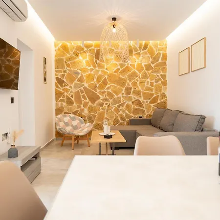 Semesterbostad Stone And Sea Retreat Serenity- Modern Stone Kos